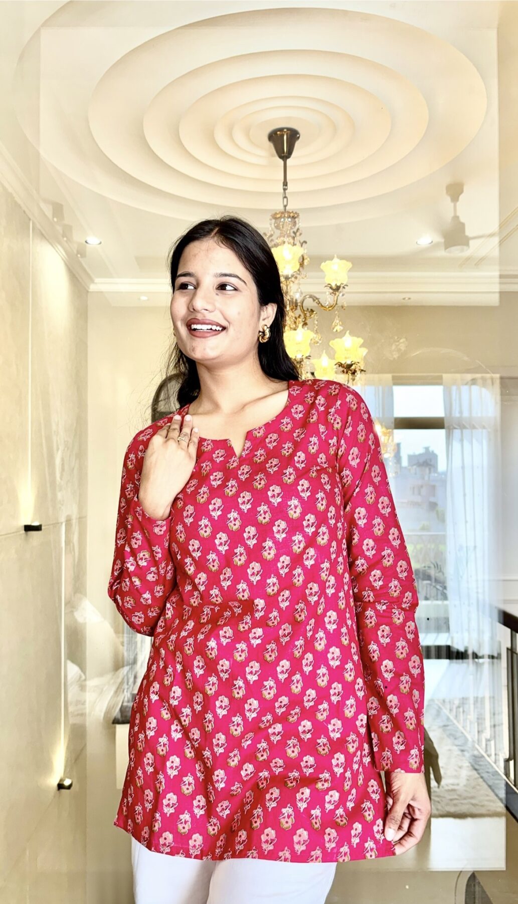 Gulabi Printed Short Kurti - Image 3